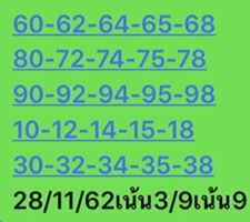 หวยหุ้นวันนี้ 28/11/62 ชุดที่3