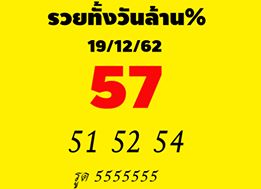 หวยหุ้นวันนี้ 19/12/62 ชุดที่2