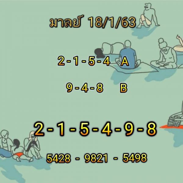 หวยมาเลย์วันนี้ 18/1/63 ชุดที่7