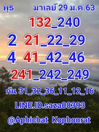 หวยมาเลย์วันนี้ 29/1/63 ชุดที่17