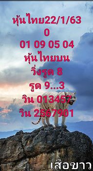 หวยหุ้นวันนี้ 22/1/63 ชุดที่8