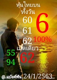 หวยหุ้นวันนี้ 24/1/63 ชุดที่9