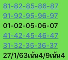 หวยหุ้นวันนี้ 27/1/63 ชุดที่8