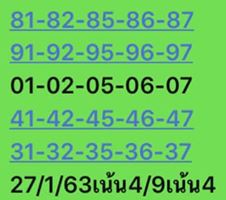 หวยหุ้นวันนี้ 27/1/63 ชุดที่8