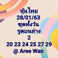 หวยหุ้นวันนี้ 28/1/63 ชุดที่10