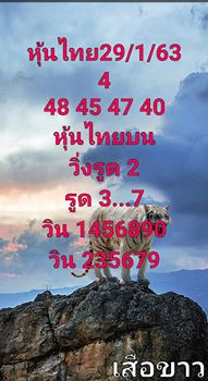 หวยหุ้นวันนี้ 29/1/63 ชุดที่ 8