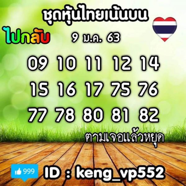 หวยหุ้นวันนี้ 9/1/63 ชุดที่9