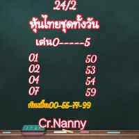 หวยหุ้นวันนี้ 24/2/63 ชุดที่ 10