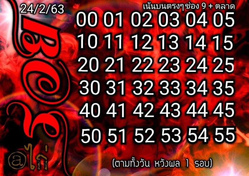 หวยหุ้นวันนี้ 24/2/63 ชุดที่ 8