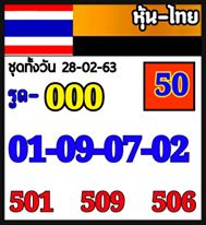 หวยหุ้นวันนี้ 28/2/63 ชุดที่ 9