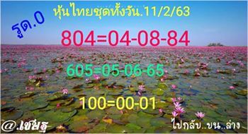 หวยหุ้นวันนี้ 11/2/63 ชุดที่5