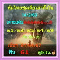 หวยหุ้นวันนี้ 14/2/63 ชุดที่7