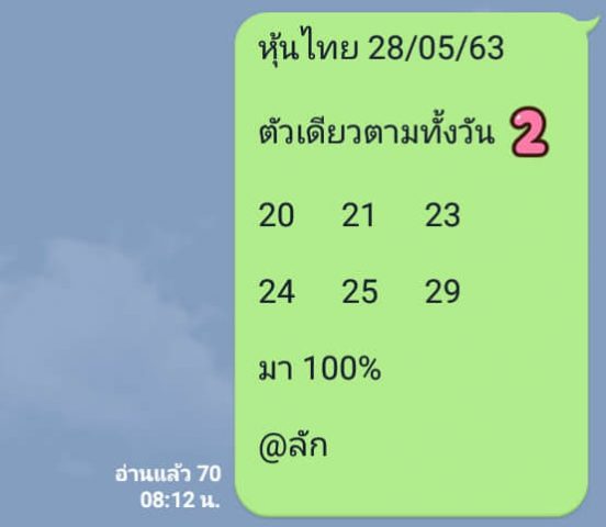 หวยหุ้นวันนี้ 28/5/63 ชุดที่ 6