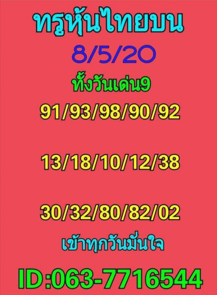 หวยหุ้นวันนี้ 8/5/63 ชุดที่ 4