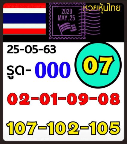 หวยหุ้นวันนี้ 25/5/63 ชุดที่ 6