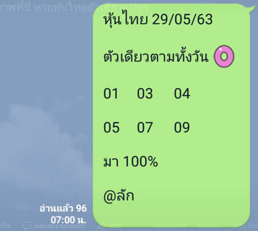 หวยหุ้นวันนี้ 29/5/63 ชุดที่ 4