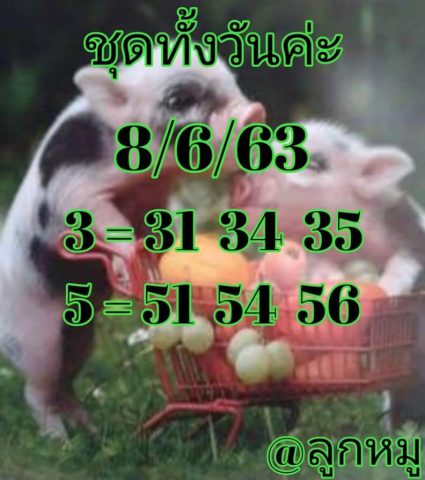หวยหุ้นวันนี้ 8/6/63 ชุดที่ 1