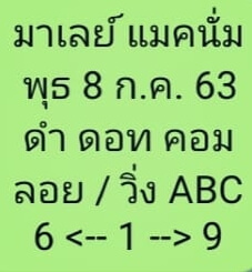 หวยมาเลย์วันนี้ 8/7/63 ชุดที่ 7