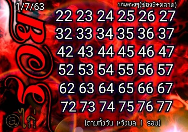 หวยหุ้นวันนี้ 1/7/63 ชุดที่ 10