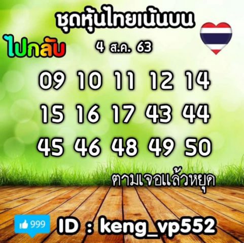 หวยหุ้นวันนี้ 4/8/63 ชุดที่ 1