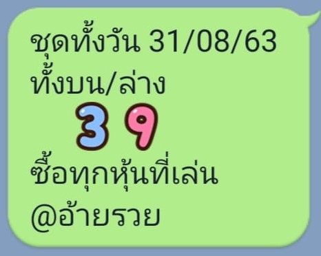 หวยหุ้นวันนี้ 31/8/63 ชุดที่ 4