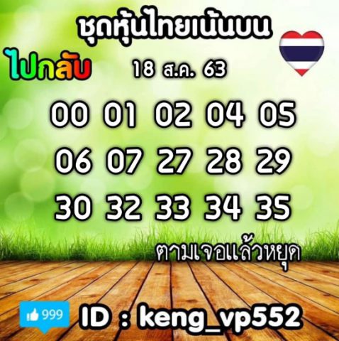 หวยหุ้นวันนี้ 18/8/63 ชุดที่ 8