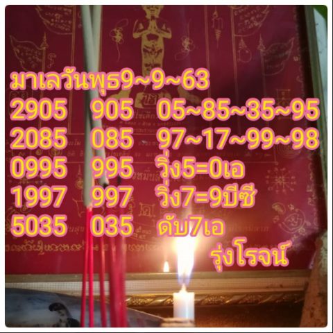 หวยมาเลย์วันนี้ 9/9/63 ชุดที่ 10