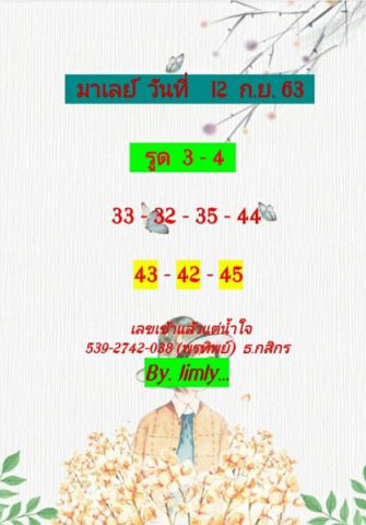 หวยมาเลย์วันนี้ 12/9/63 ชุดที่ 2