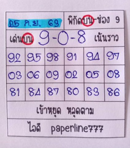 หวยหุ้นวันนี้ 25/9/63 ชุดที่ 8