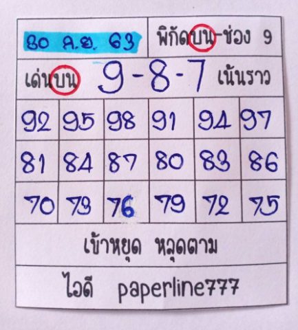 หวยหุ้นวันนี้ 30/9/63 ชุดที่ 8