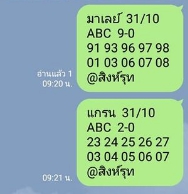 หวยมาเลย์วันนี้ 31/10/63 ชุดที่ 3