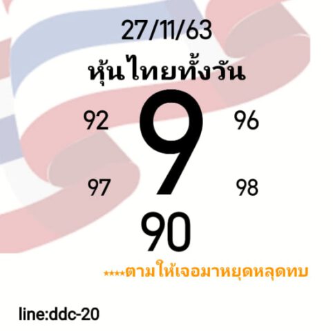 หวยหุ้นวันนี้ 27/10/63 ชุดที่ 8