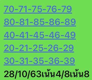 หวยหุ้นวันนี้ 28/10/63 ชุดที่ 10