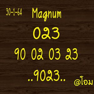 หวยมาเลย์วันนี้ 30/1/64 ชุดที่ 9