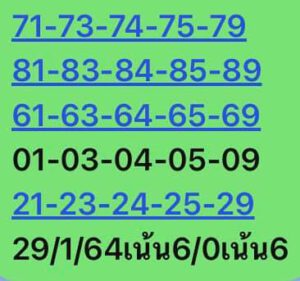 หวยหุ้นวันนี้ 29/1/64 ชุดที่ 9