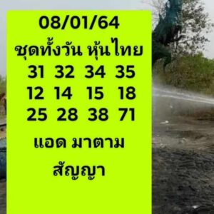 หวยหุ้นวันนี้ 8/1/64 ชุดที่ 10