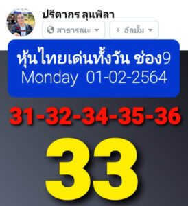 หวยหุ้นวันนี้ 1/2/64 ชุดที่ 8