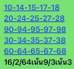 หวยหุ้นวันนี้ 16/2/64 ชุดที่ 9