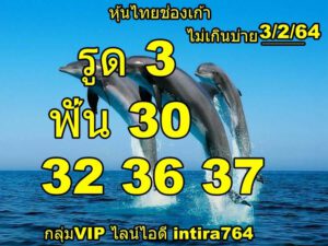 หวยหุ้นวันนี้ 3/2/64 ชุดที่ 1