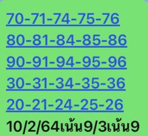 หวยหุ้นวันนี้ 10/2/64 ชุดที่ 4