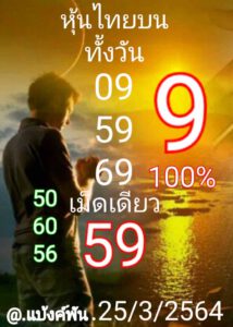 หวยหุ้นวันนี้ 25/3/64 ชุดที่ 6