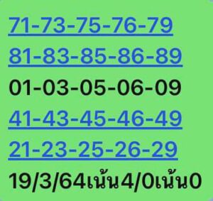 หวยหุ้นวันนี้ 19/3/64 ชุดที่ 6