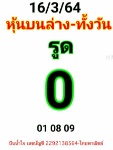  หวยหุ้นวันนี้ 16/3/64 ชุดที่ 3