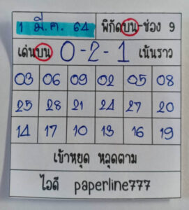 หวยหุ้นวันนี้ 1/3/64 ชุดที่ 6