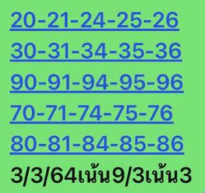 หวยหุ้นวันนี้ 3/3/64 ชุดที่ 1