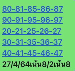 หวยหุ้นวันนี้ 27/4/64 ชุดที่ 6