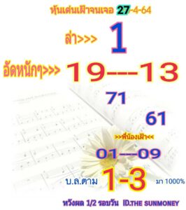 หวยหุ้นวันนี้ 27/4/64 ชุดที่ 9