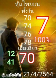 หวยหุ้นวันนี้ 21/4/64 ชุดที่ 2