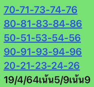 หวยหุ้นวันนี้ 19/4/64 ชุดที่ 5