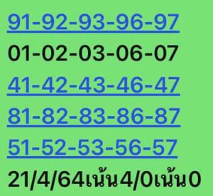 หวยหุ้นวันนี้ 21/4/64 ชุดที่ 8